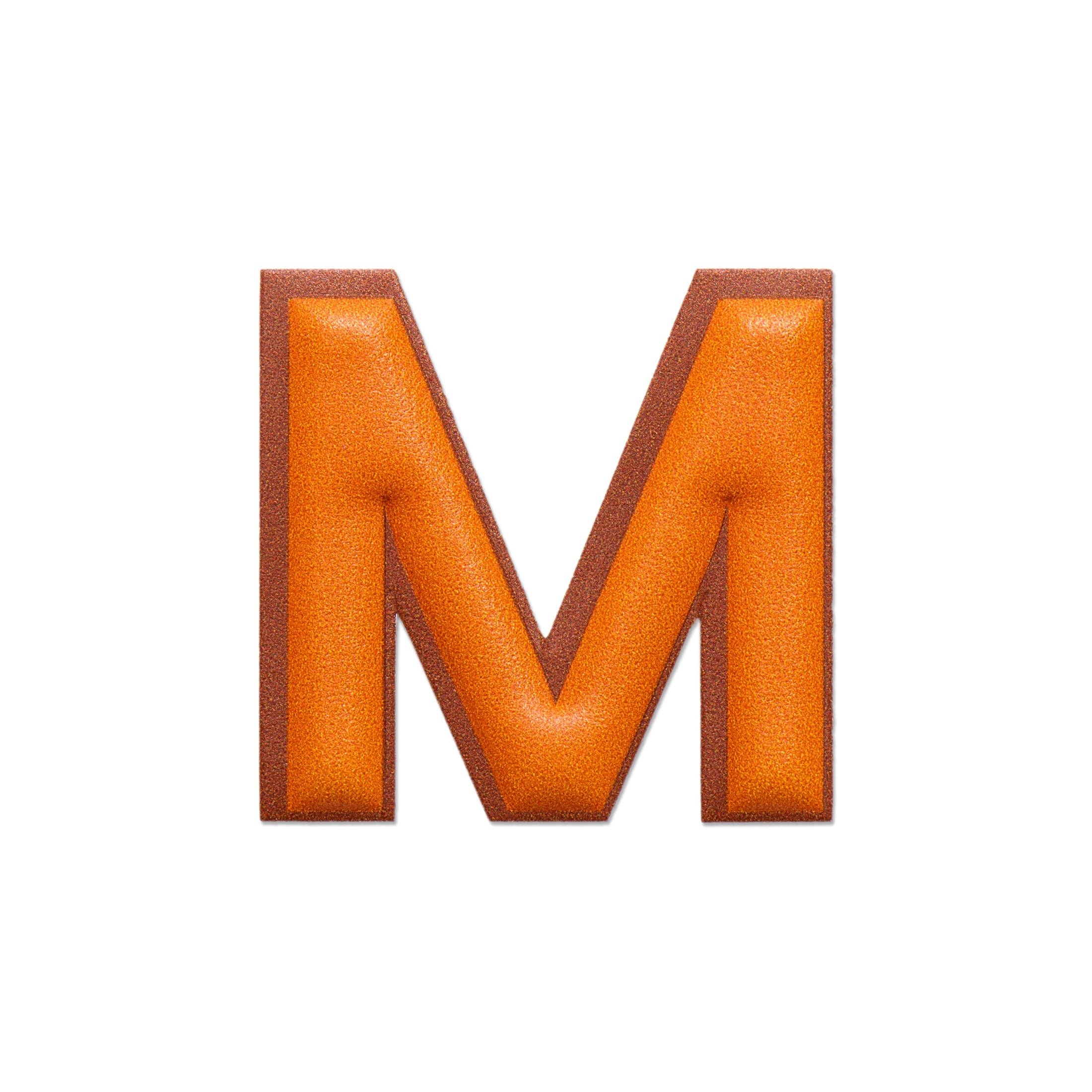 Alphabet · Leather Sticker | Orange/Brown | M