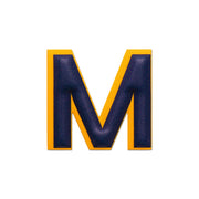 Alphabet · Leather Sticker | Yellow/Dark Blue | M