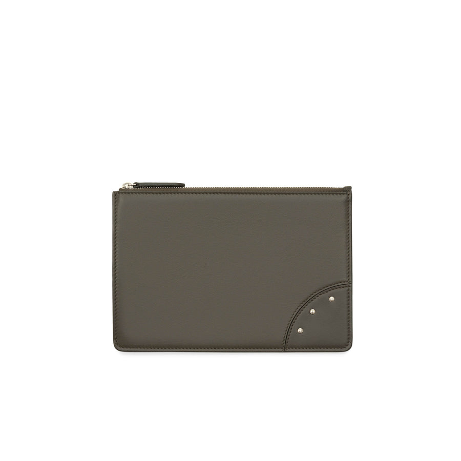 Metropolis · A5 Pouch | Olive/Chrome – first image