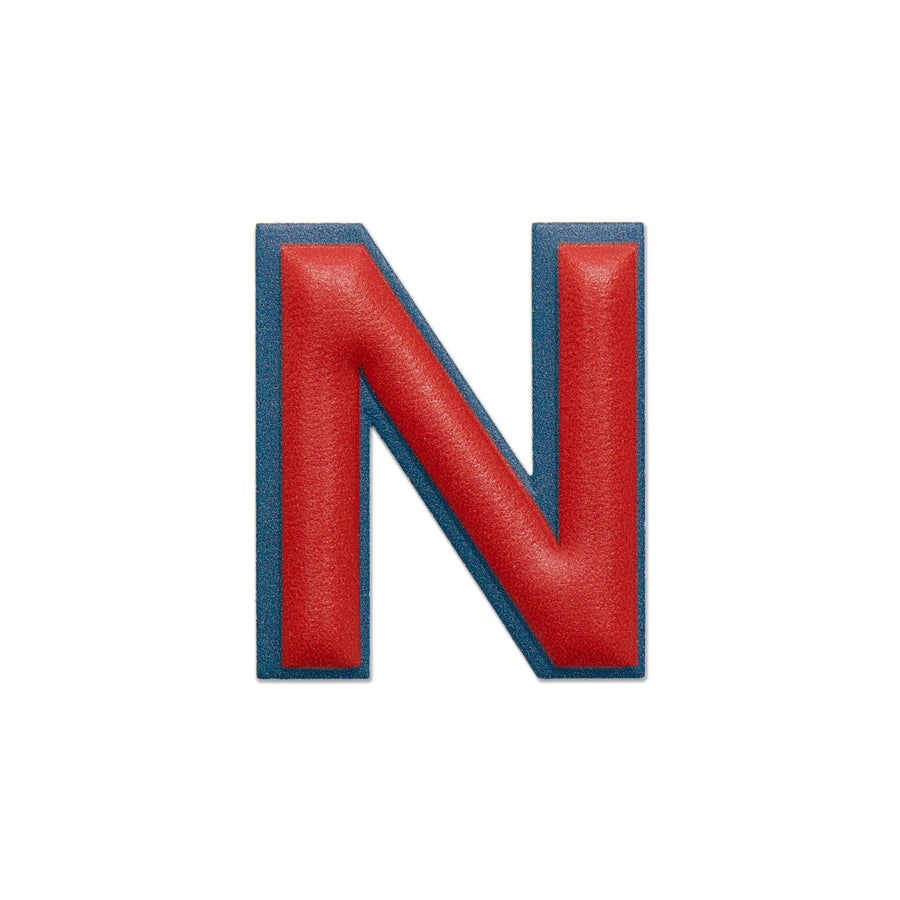 Alphabet · Leather Sticker | Red/Petrol Blue | N – first image