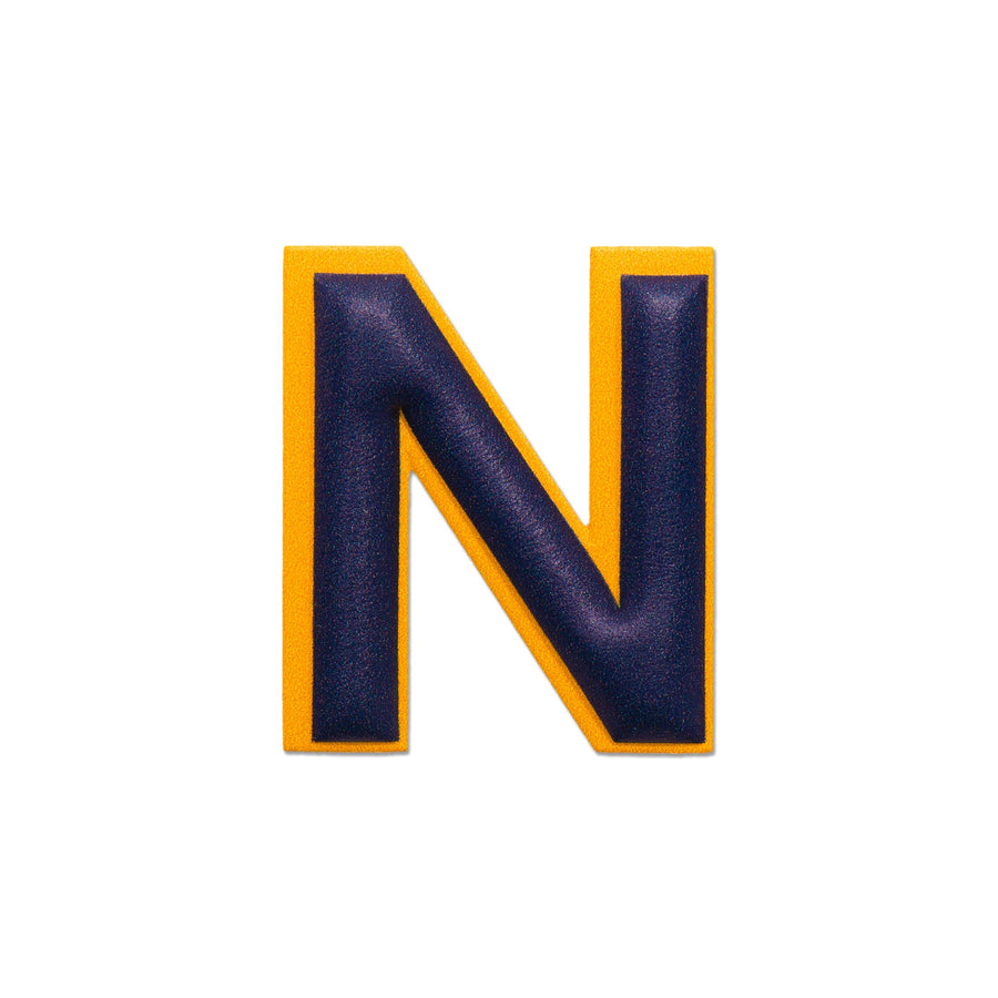 Alphabet · Leather Sticker | Yellow/Dark Blue | N – first image