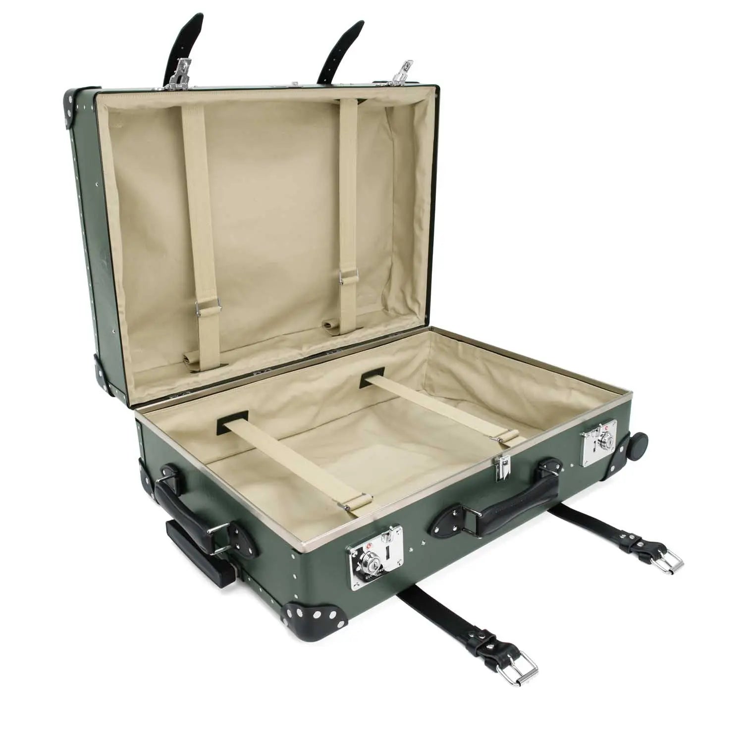 New - NO TIME TO DIE Luggage Collection · Large Check-In - 4 Wheels | Ocean Green - GLOBE-TROTTER