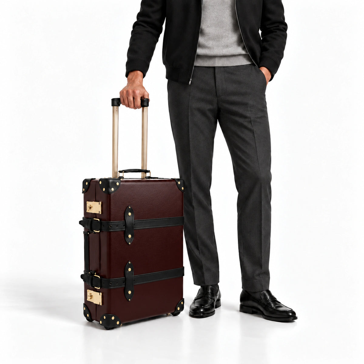 Centenary · Carry-On - 4 Wheels | Oxblood/Black/Gold