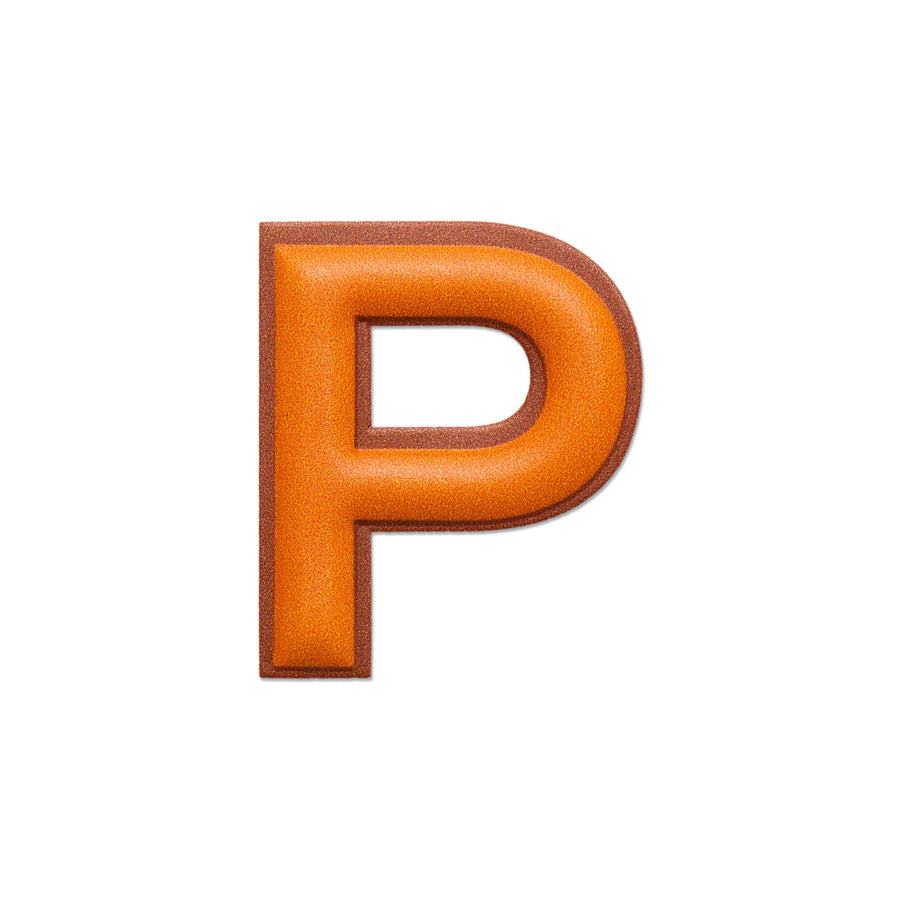 Alphabet · Leather Sticker | Orange/Brown | P – first image