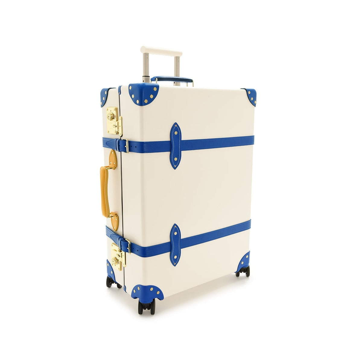 Palm Springs · Large Check-In - 4 Wheels | Ivory/Cobalt/Gold