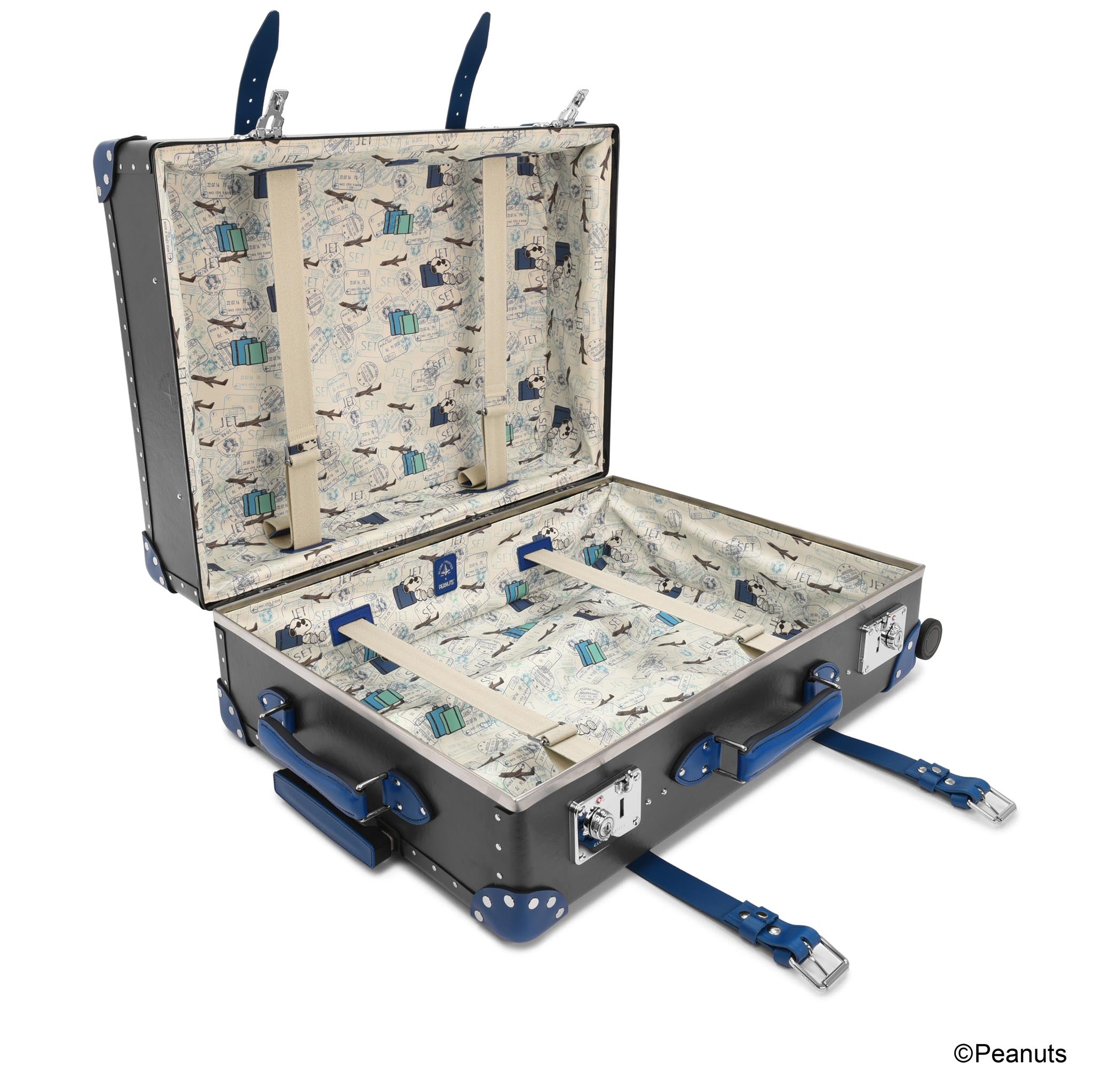 Peanuts · Large Check-In - 4 Wheels | Charcoal/Cobalt/Chrome