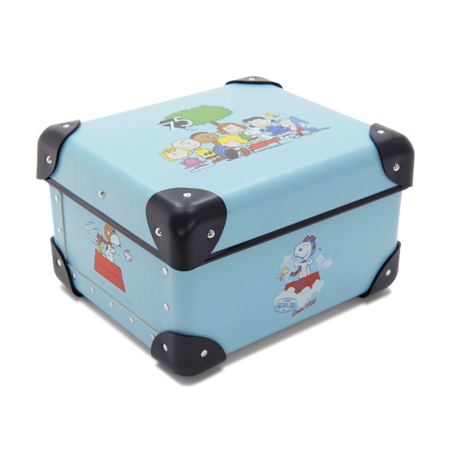 Peanuts 75th Anniversary · Small Storage Box | Pastel Blue/Navy/Chrome – first image