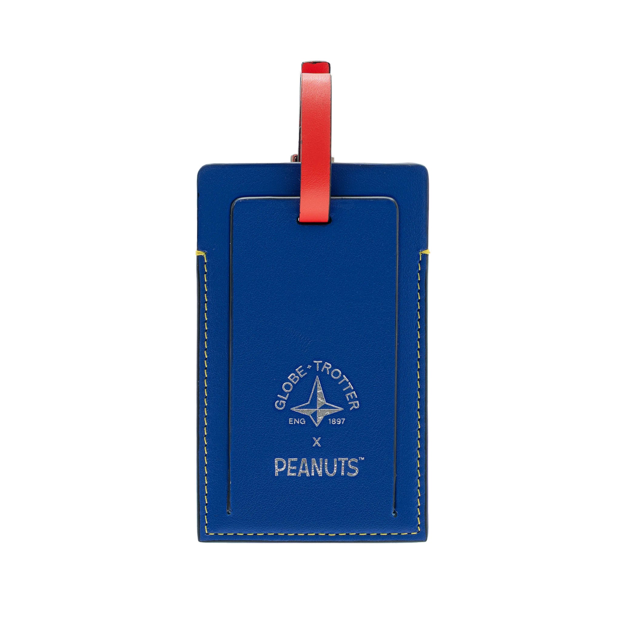 スヌーピー レザー ネームタグ GLOBE-TROTTER PEANUTS - Luggage Tag - Red | Globe-Trotter