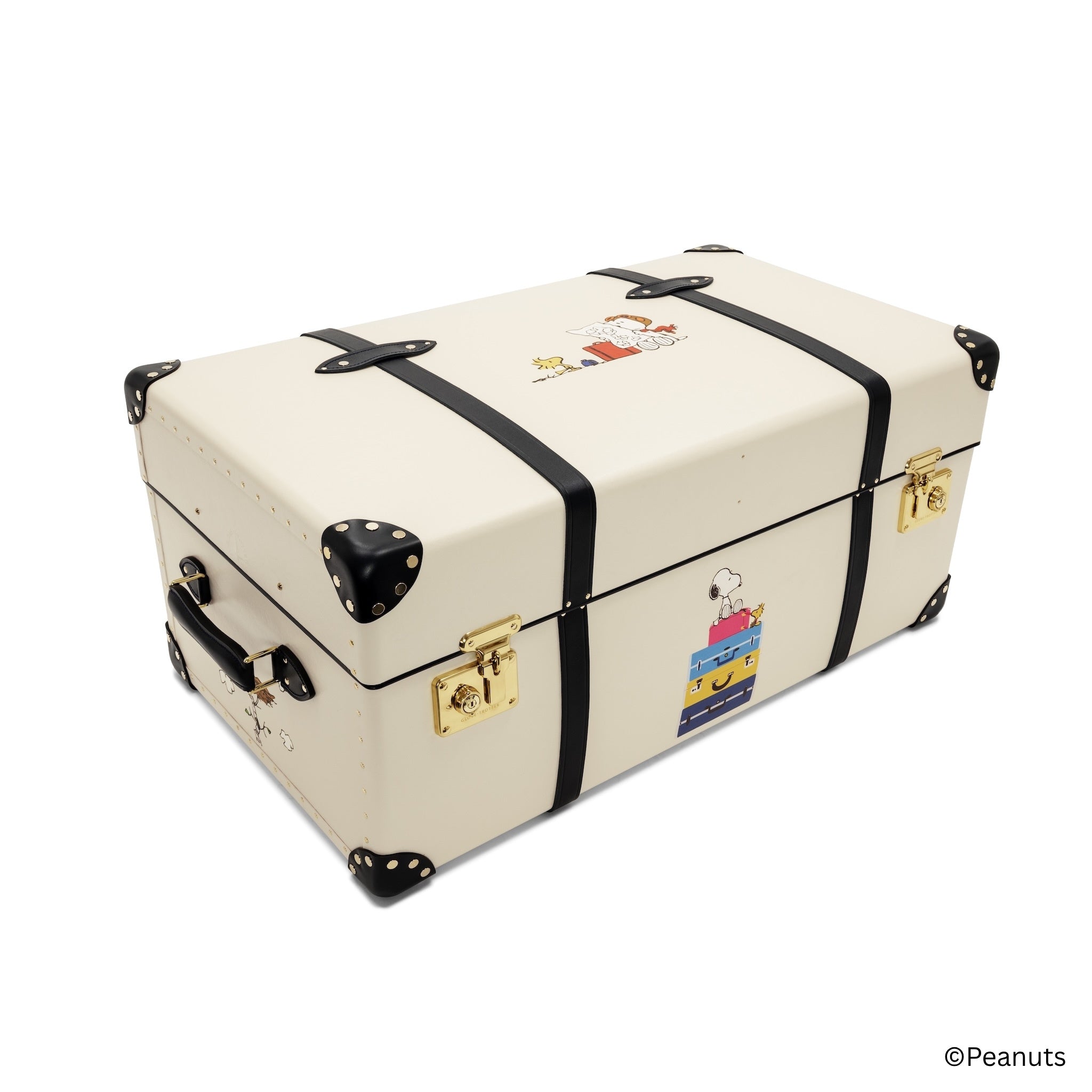 Peanuts · Steamer Home Trunk | Ivory/Navy/Gold