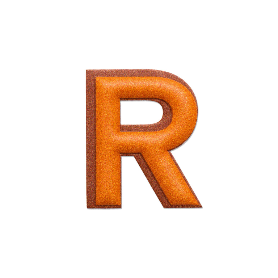 Alphabet · Leather Sticker | Orange/Brown | R – first image