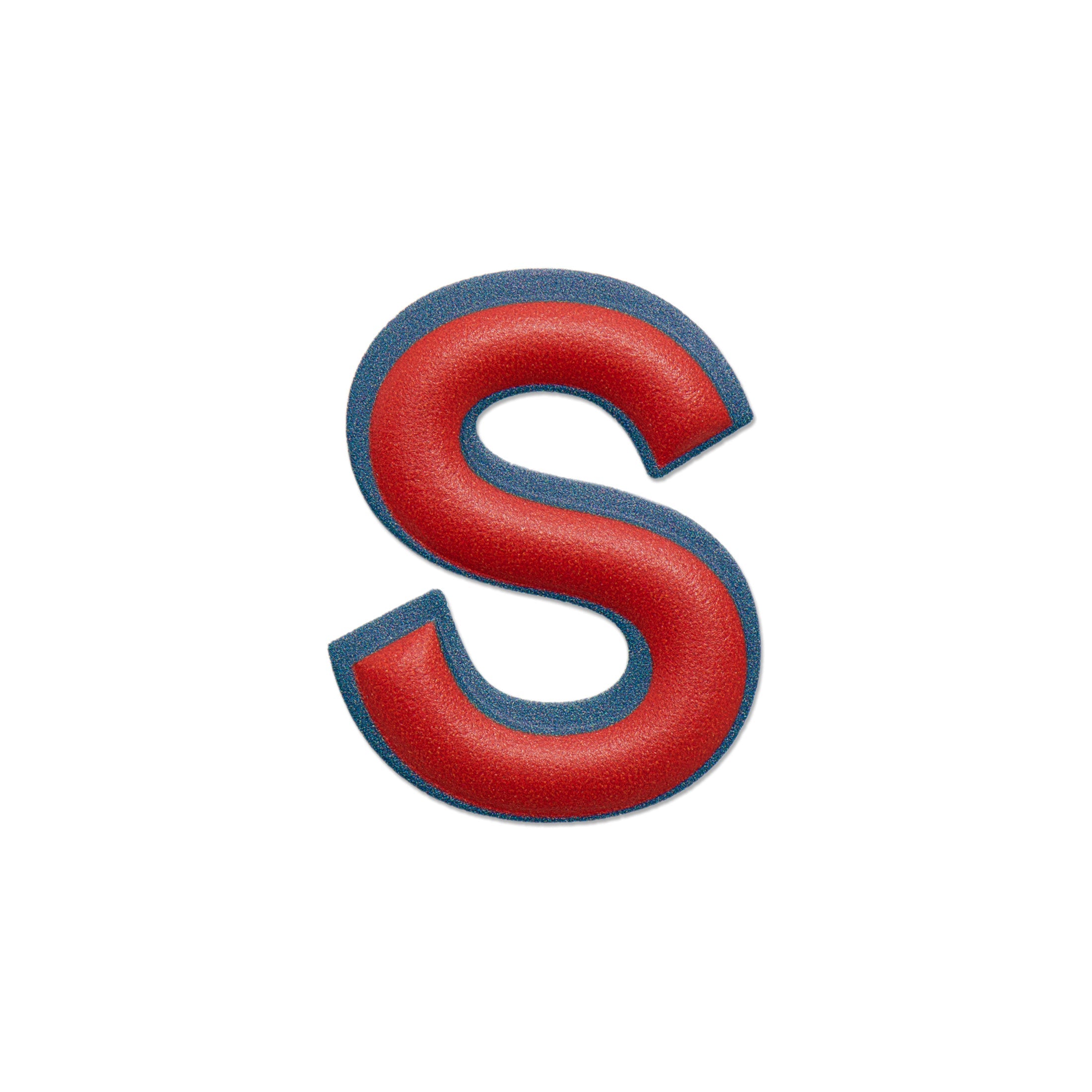 Alphabet · Leather Sticker | Red/Petrol Blue | S