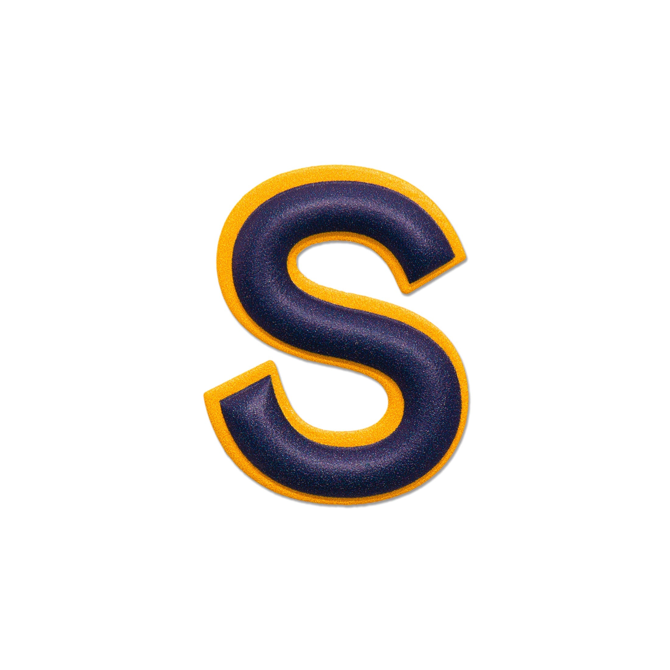 Alphabet · Leather Sticker | Yellow/Dark Blue | S