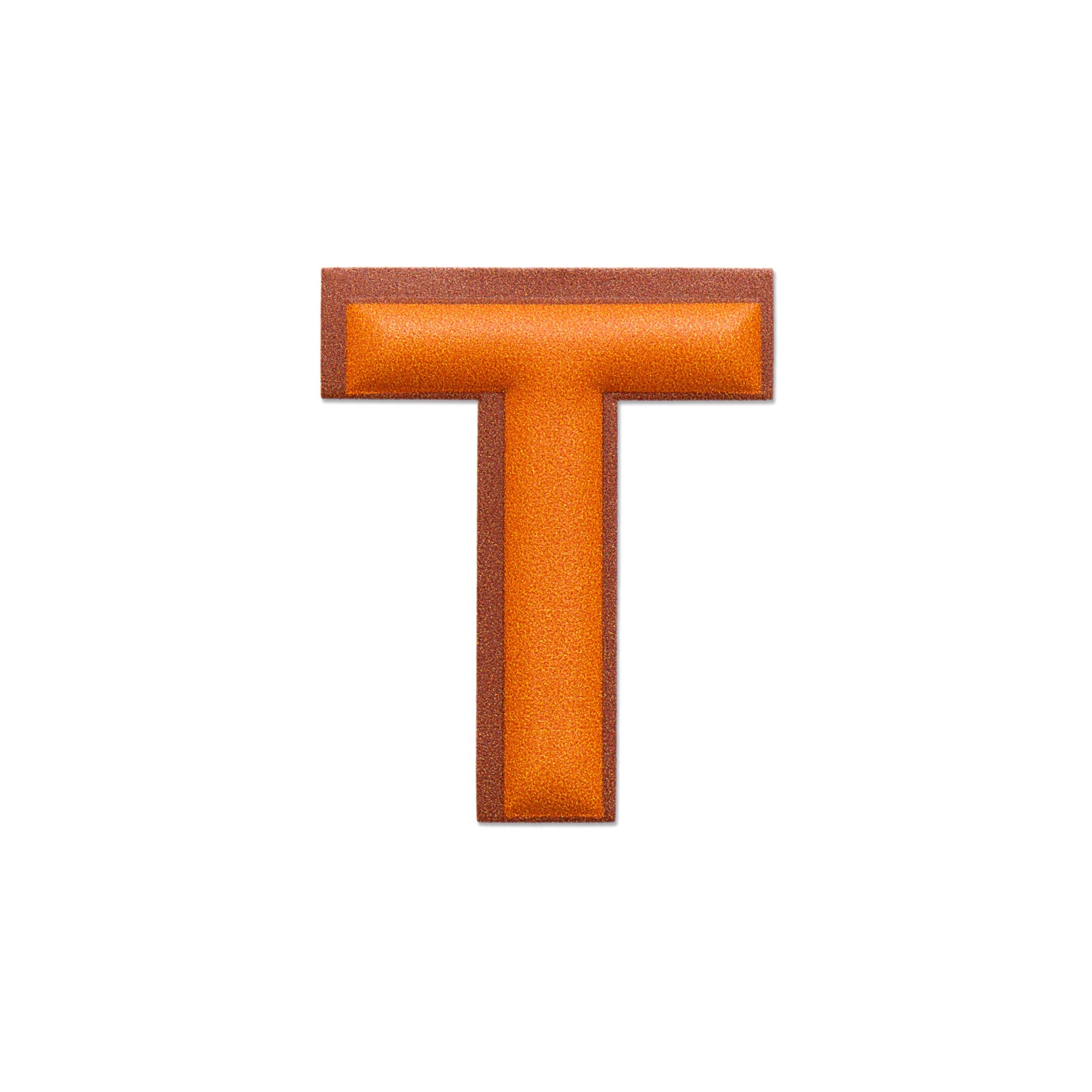 Alphabet · Leather Sticker | Orange/Brown | T