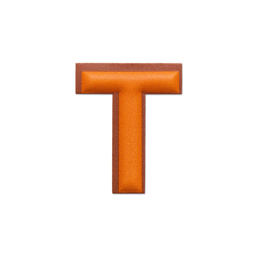 Alphabet · Leather Sticker | Orange/Brown | T – first image