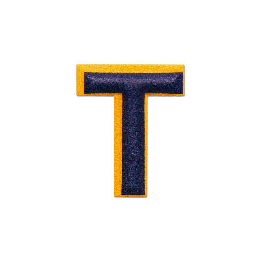 Alphabet · Leather Sticker | Yellow/Dark Blue | T – first image