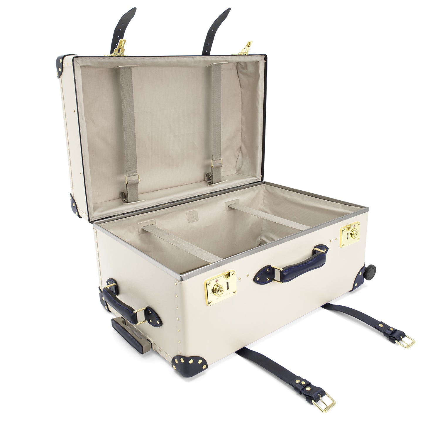 Centenary · XL Trunk - 4 Wheels | Ivory/Navy/Gold