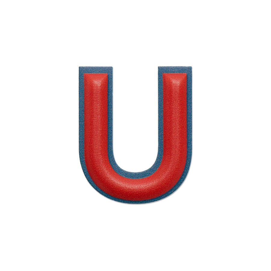 Alphabet · Leather Sticker | Red/Petrol Blue | U – first image