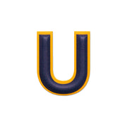 Alphabet · Leather Sticker | Yellow/Dark Blue | U