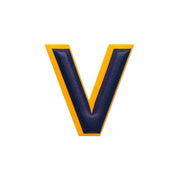 Alphabet · Leather Sticker | Yellow/Dark Blue | V