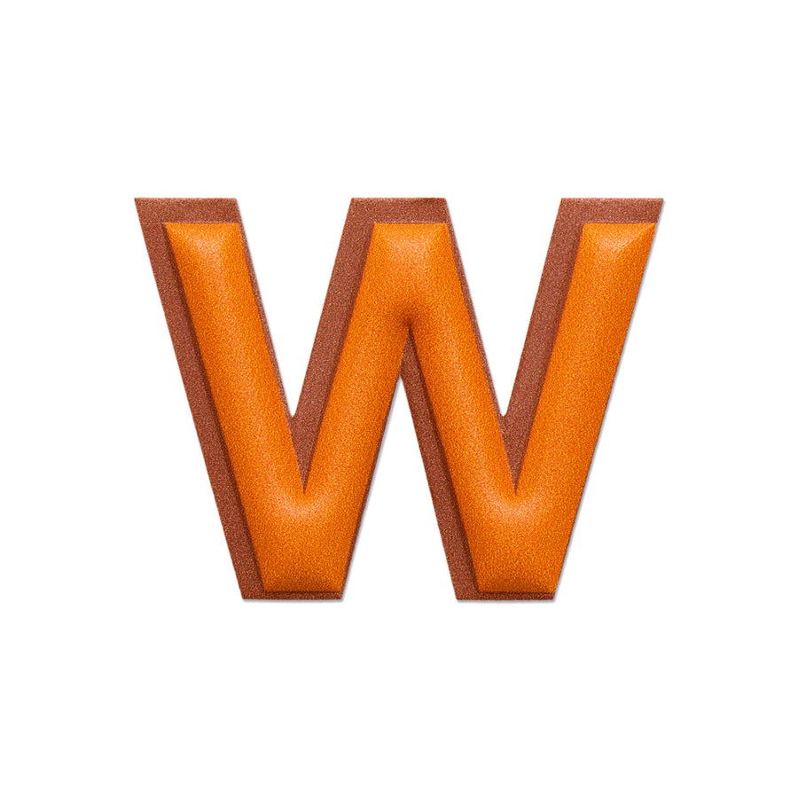 Alphabet · Leather Sticker | Orange/Brown | W – first image