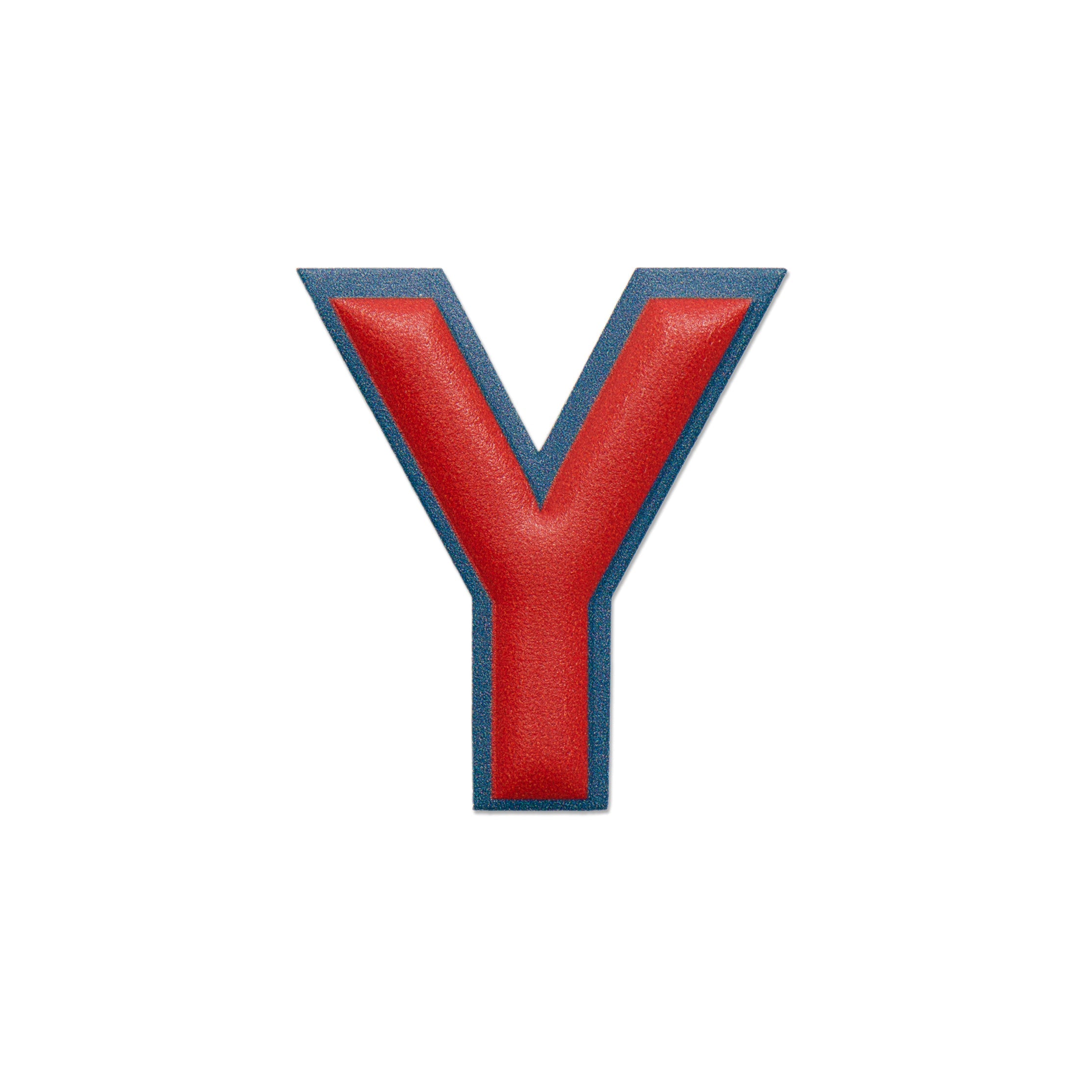 Alphabet · Leather Sticker | Red/Petrol Blue | Y