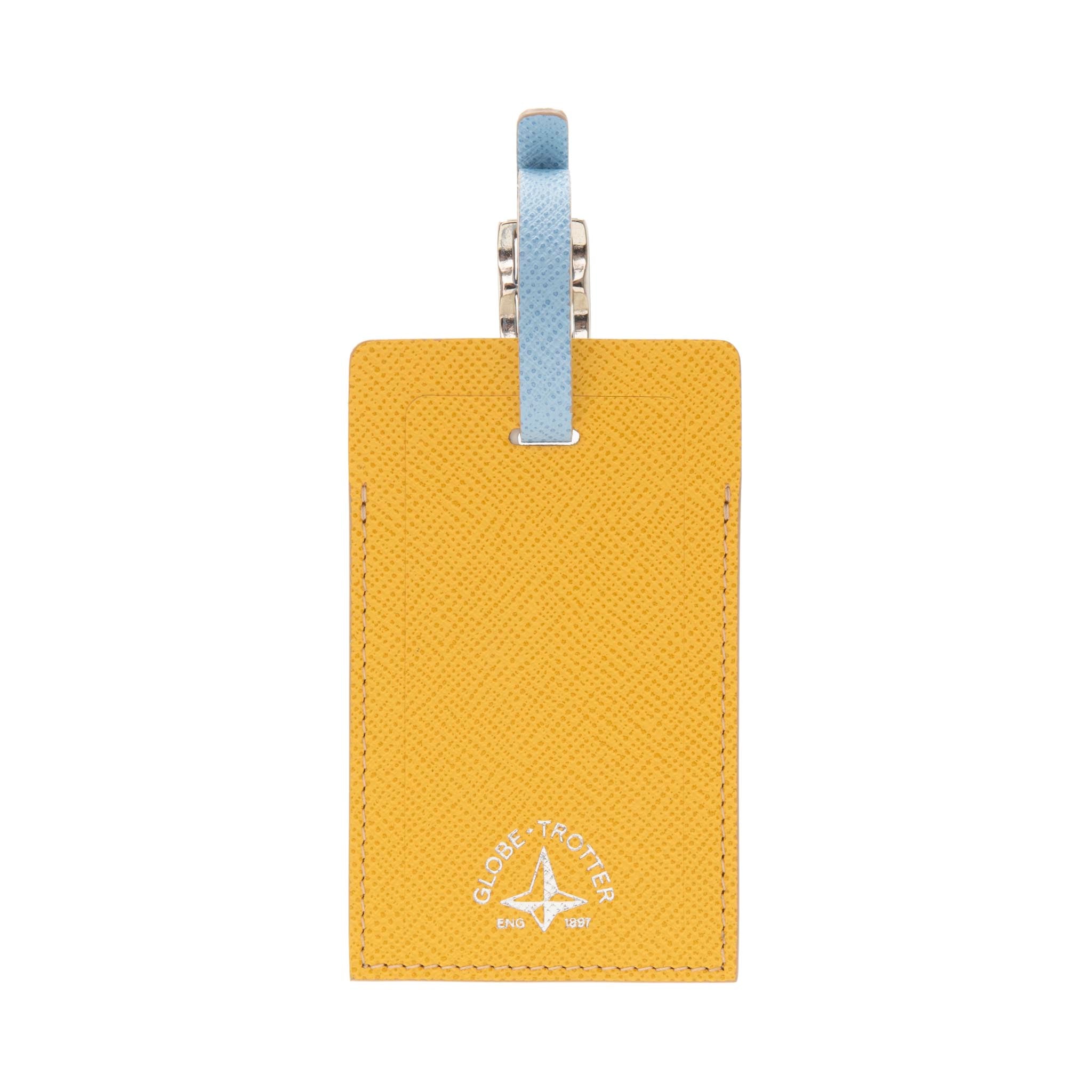 Jet · Luggage Tag | Yellow/Ivory/Chrome