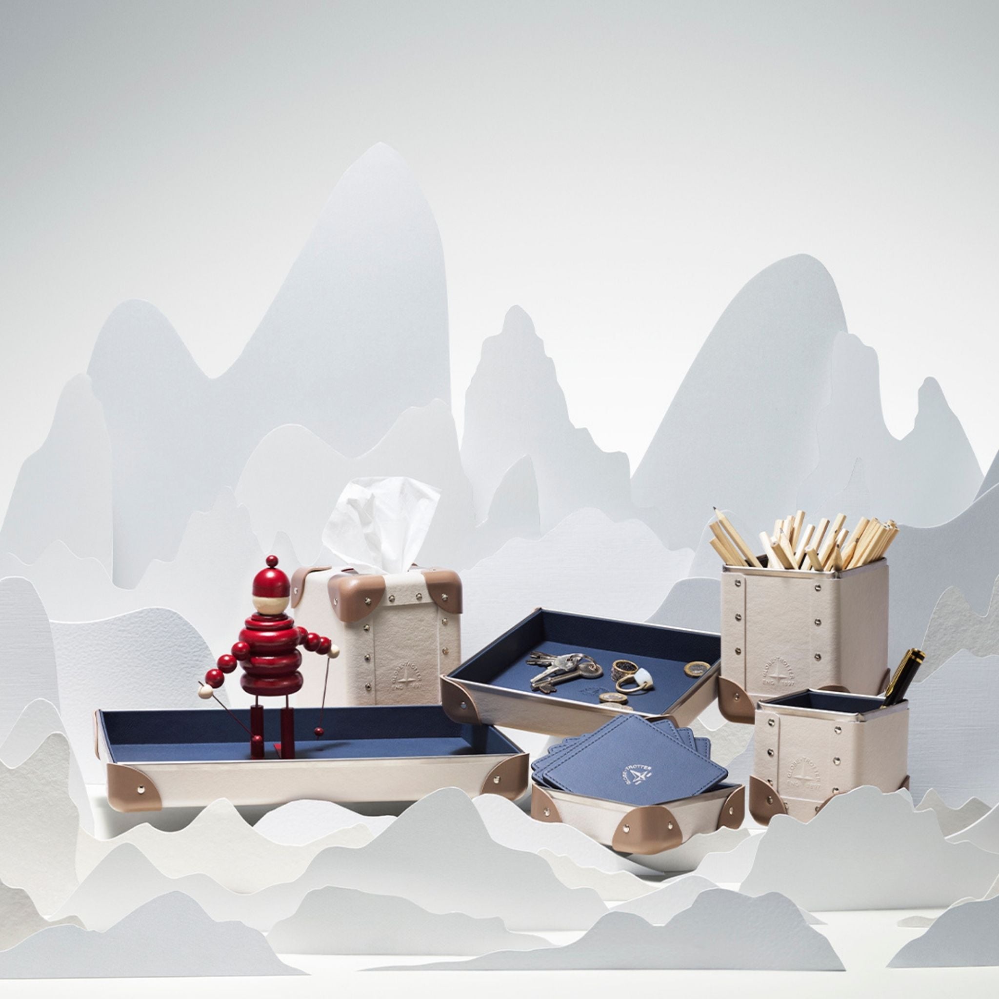 Globe-Trotter | Luxury Key Tray | Chalk & Moss | Desk Accessory