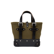 Centenary · Mini Canvas Tote | Green/Coffee Brown/Chrome