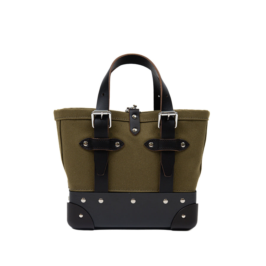 Centenary · Mini Canvas Tote | Green/Coffee Brown/Chrome – first image