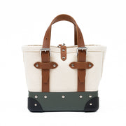 Centenary · Mini Canvas Tote | Natural/Green/Chrome