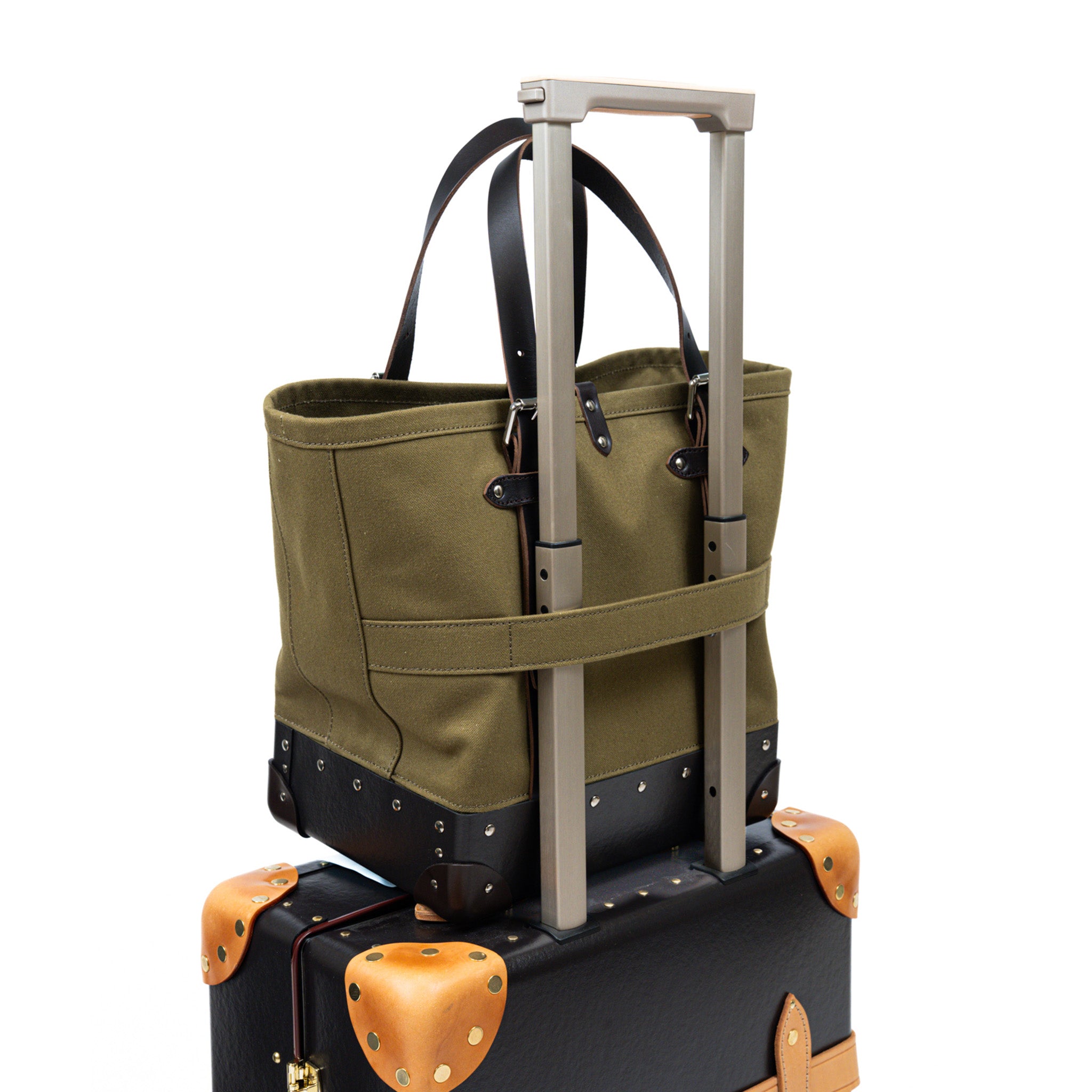 Centenary · Canvas Tote | Green/Coffee Brown/Chrome