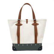 Centenary · Canvas Tote | Natural/Green/Chrome