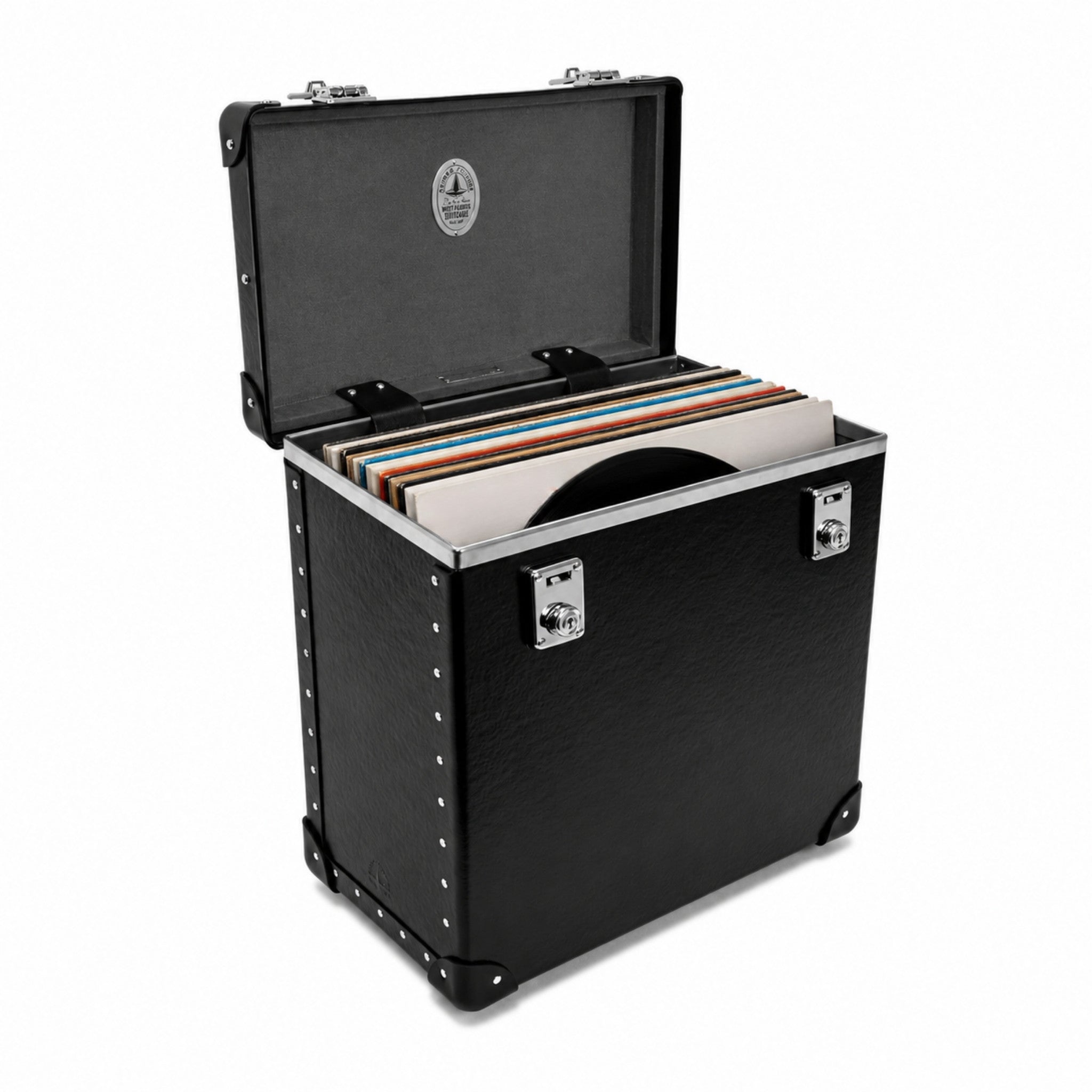 Home Collection · Vinyl Record Case | Black/Black/Chrome