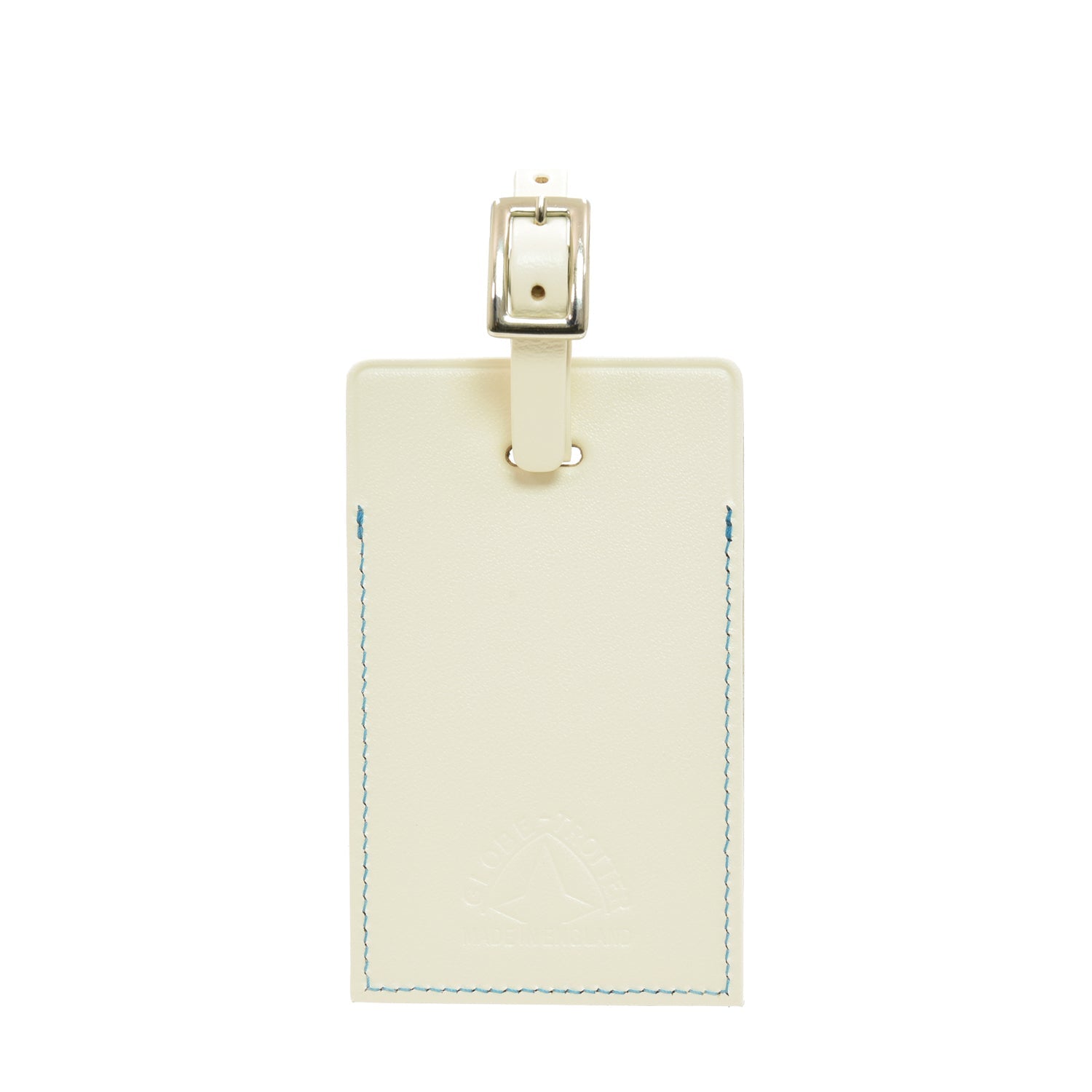 Albion · Large Luggage Tag | Ivory/Blue - GLOBE-TROTTER