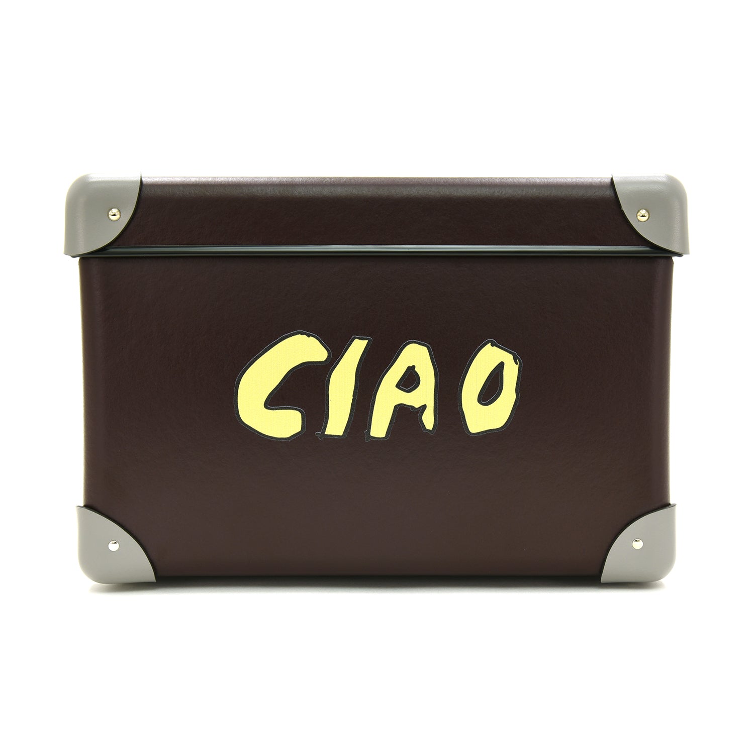 Bella Freud · Medium Storage Box | Oxblood/Steel - GLOBE-TROTTER