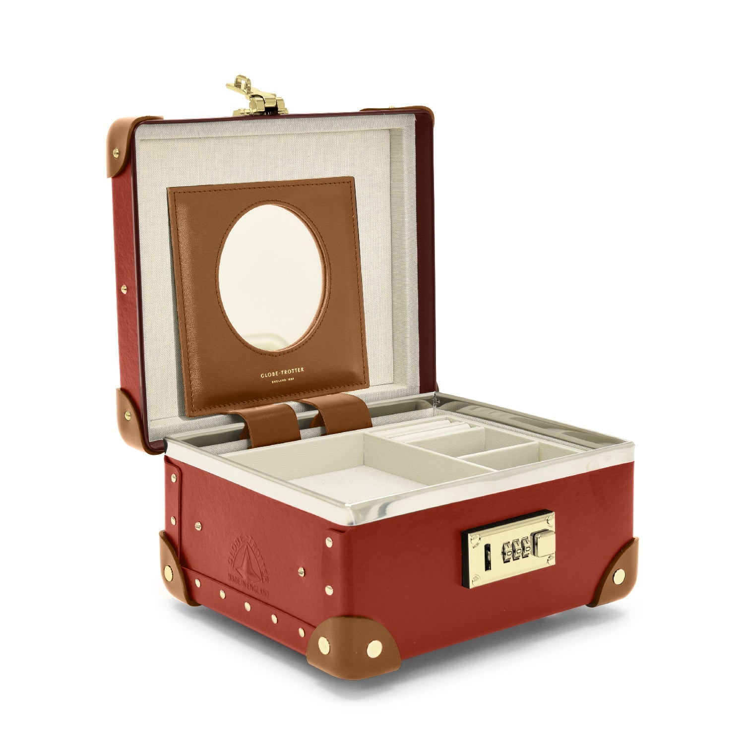 Centenary · Jewellery Case | Red/Caramel - GLOBE-TROTTER