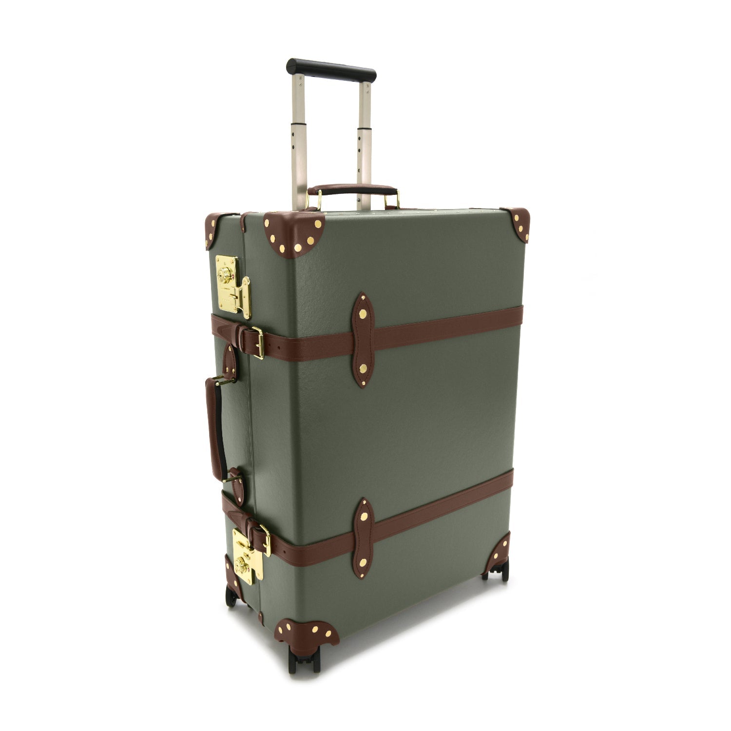 Centenary - Large Check-In - 4 Wheels | Green / Brown | Globe-Trotter