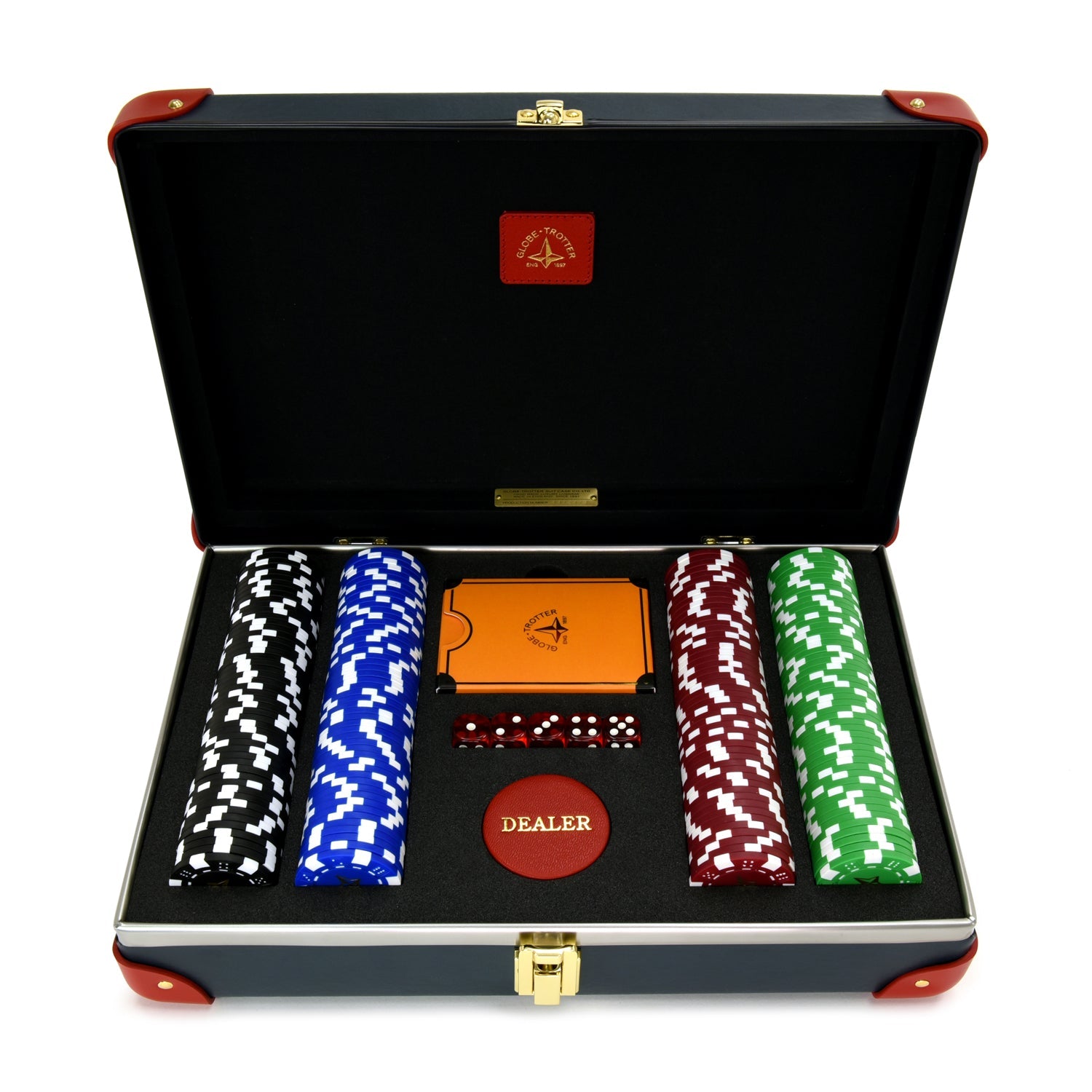 Centenary · Poker Set | Navy/Red - GLOBE-TROTTER