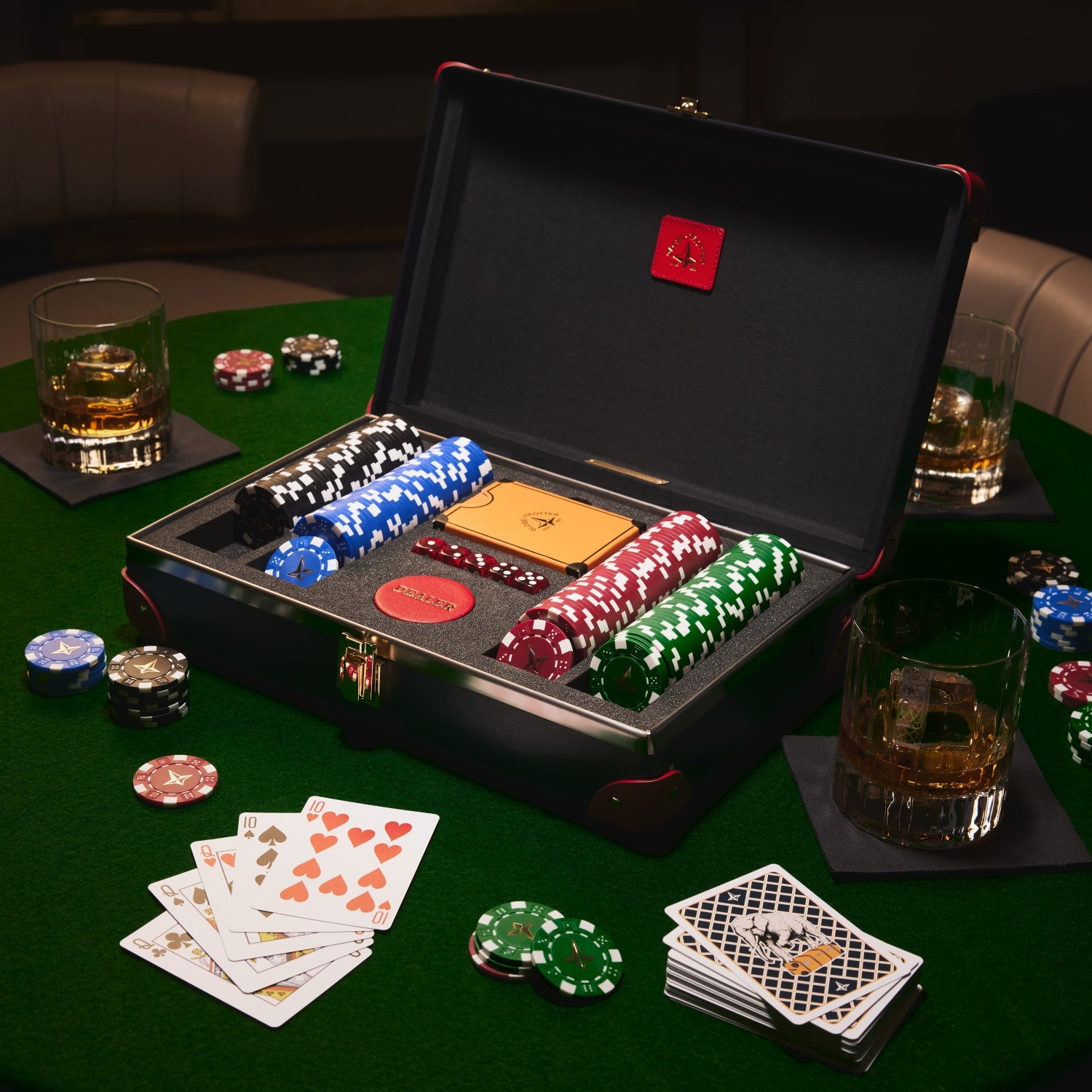 Centenary · Poker Set | Navy/Red - GLOBE-TROTTER