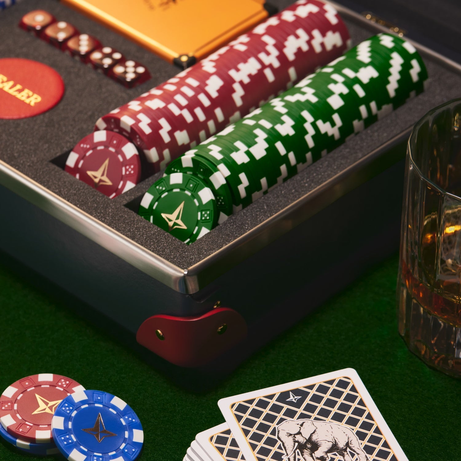 Centenary · Poker Set | Navy/Red - GLOBE-TROTTER