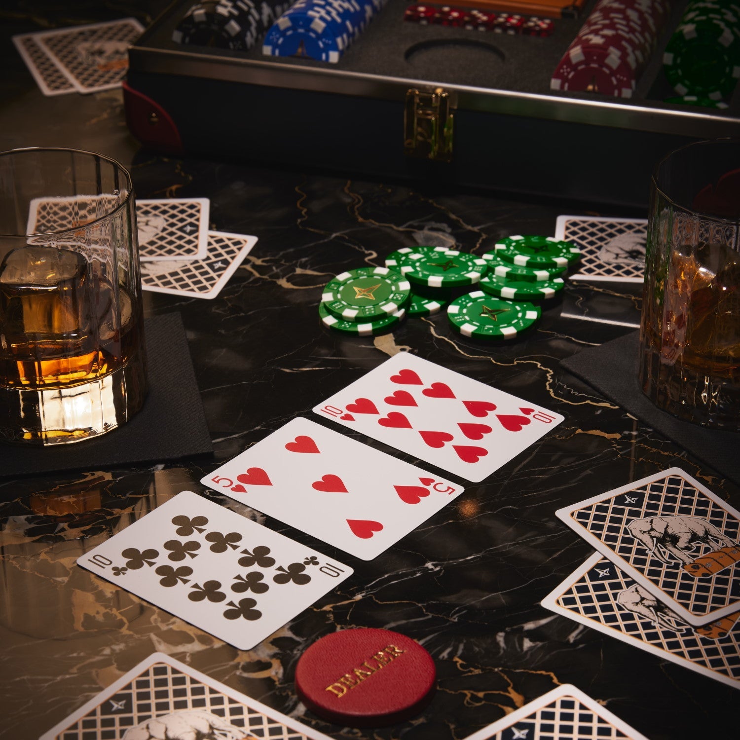 Centenary · Poker Set | Navy/Red - GLOBE-TROTTER