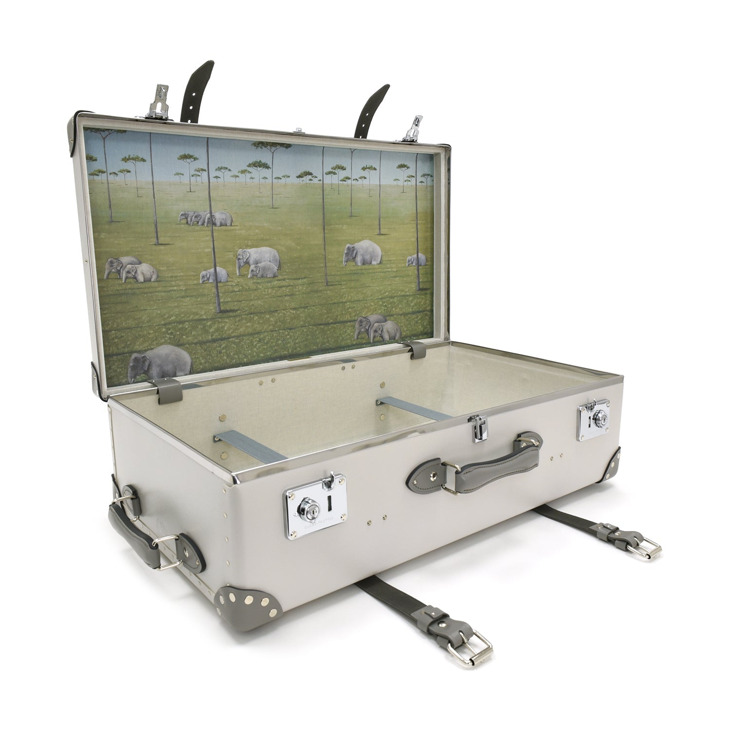 Elephant Family · Large Suitcase | Cloud Grey/Steel - GLOBE-TROTTER