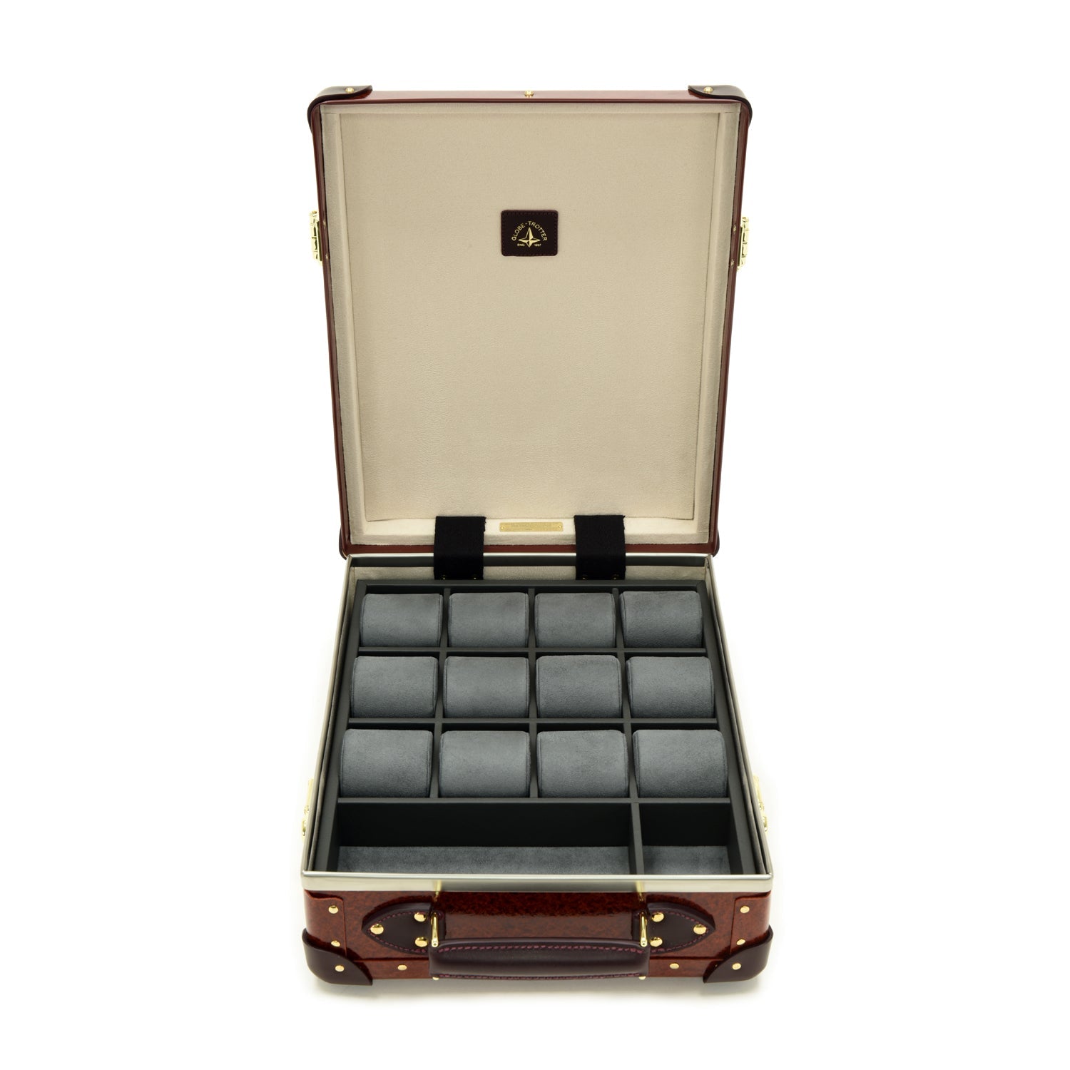 Orient · 12-Slot Watch Case | Urushi/Burgundy - GLOBE-TROTTER