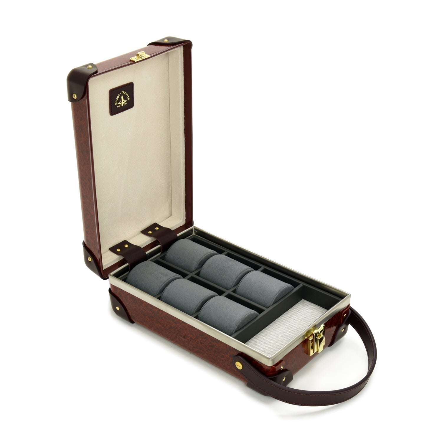 Orient · 6-Slot Watch Case | Urushi/Burgundy - GLOBE-TROTTER