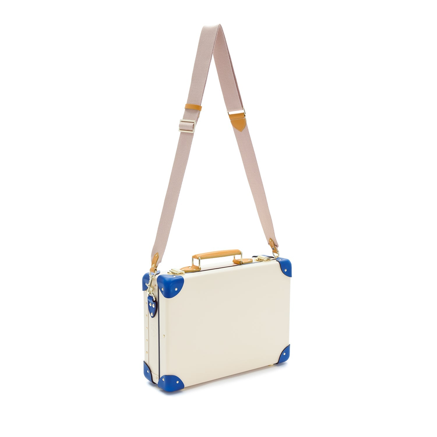 Palm Springs · Small Attaché | Ivory/Cobalt/Gold - GLOBE-TROTTER