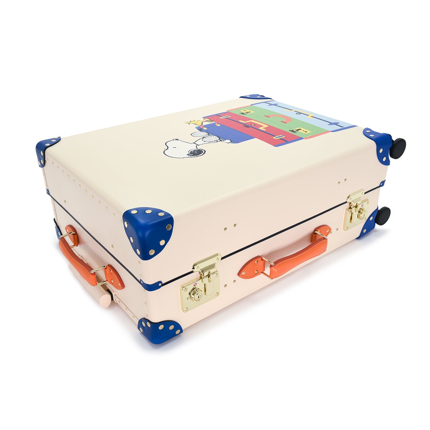 Peanuts · Large Check-In - 4 Wheels | Ivory/Blue - GLOBE-TROTTER